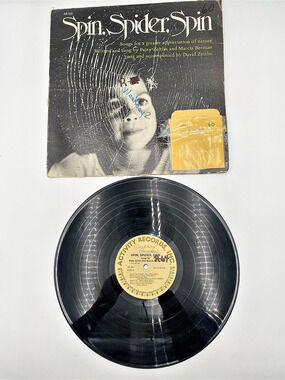 Atlantic Records Spin Spider Spin Vinyl Record Album Black & Green